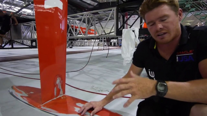 ORACLE TEAM USA - Tommy Talks Rudder Wings