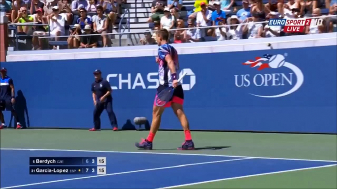 Tomas Berdych vs Guillermo Garcia Lopez || US Open 2015 |HD|