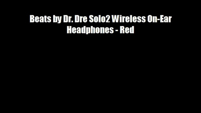 Beats by Dr. Dre Solo2 Wireless On-Ear Headphones - Red