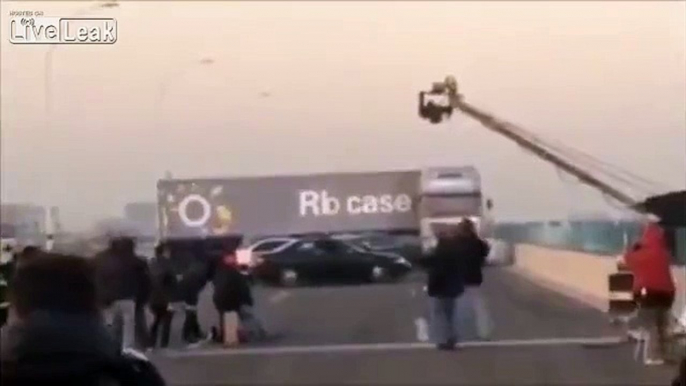 Movie car stunt doesn't go to plan...