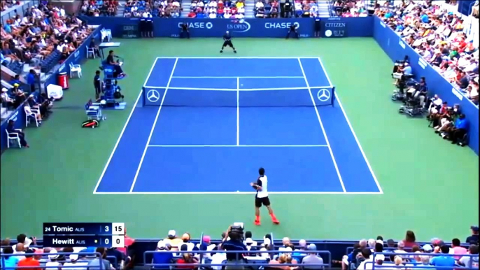 Bernard Tomic vs Lleyton Hewitt || US Open 2015 |HD|