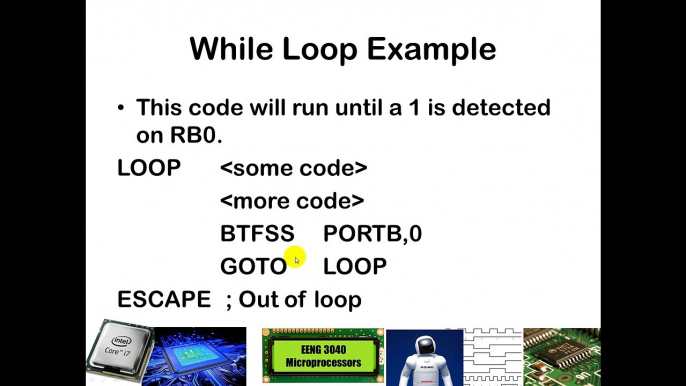 Writing Loops in PIC Assembly Programming