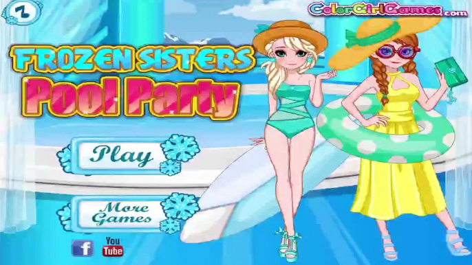 Frozen Sisters Pool Party - Princess Elsa and Anna Games for Kids