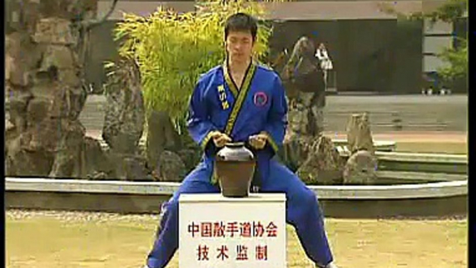 0658 Ninth World Wushu Championships opening ceremony Children performing martial baby