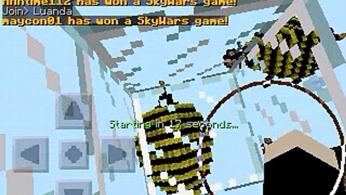 Minecraft PE SkyWars#1 O skywars mais LIXOZO