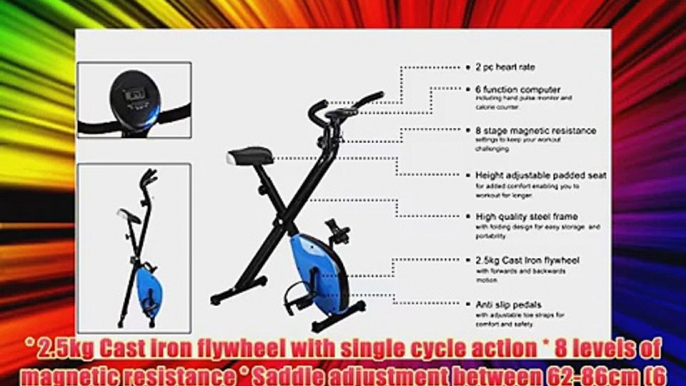 X-Bike Exercise Bike - Fitness Cardio Workout Weight Loss Folding Bike