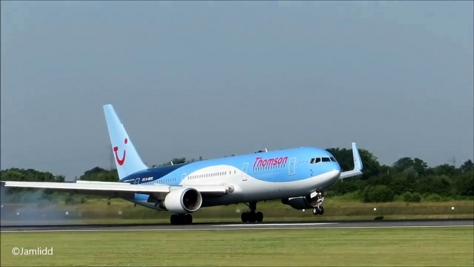 25 Landings in 8 Minutes: 747, 777, A330, 757, 767, A321, A320, 717, A319, 737 Manchester Airport