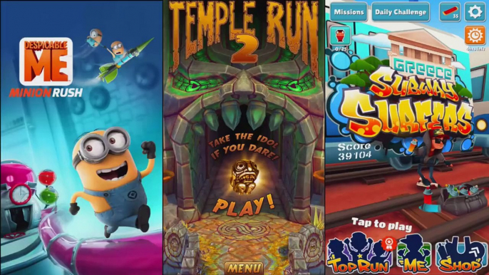 Despicable Me 2 Minion Rush Temple Run 2 Subway Surfers World Tour Greece