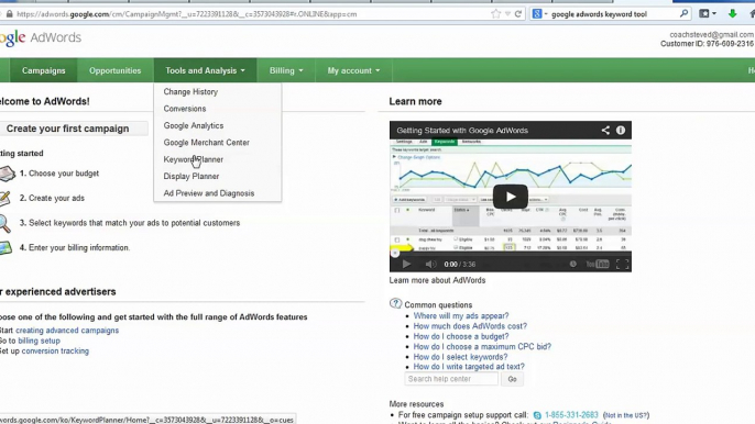 Google Adwords and Keyword Planner Tutorial - A beginner's guide to targeting keywords 2015