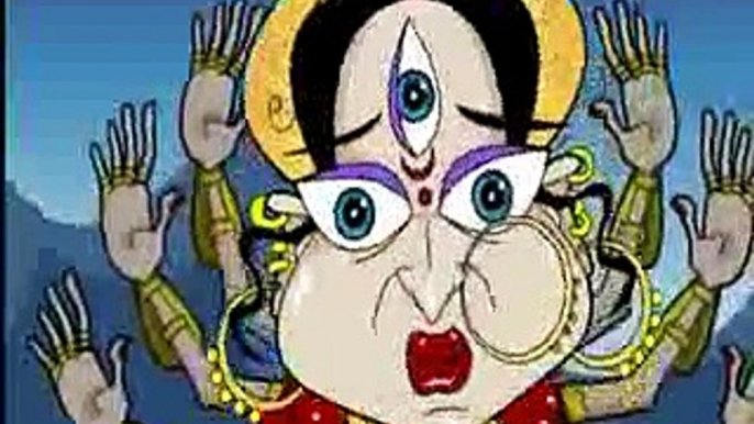 funny durga puja animation