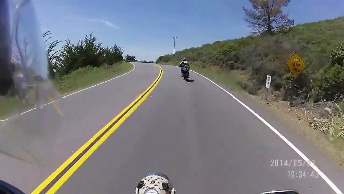 BSA Bantam on the Pacific coast highway