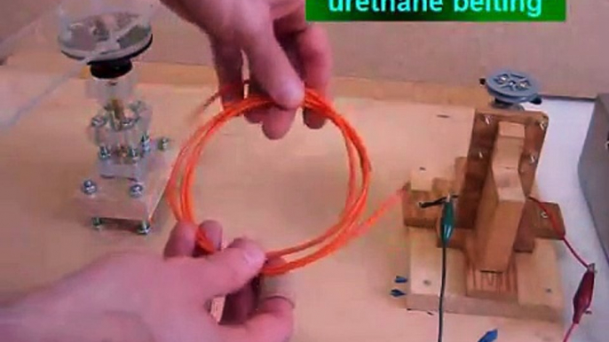 How to make a belt for pulleys - both urethane belt and heatshrink tubing