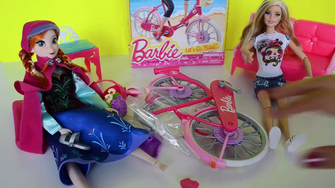 Jogos da Barbie de Bicicleta Bike Anna Frozen e Boneca Barbie andando de bicicleta da Barbie