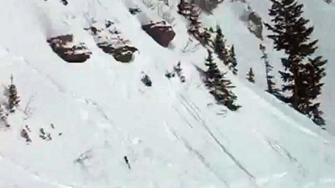 Cliff Dropping at Snowbird