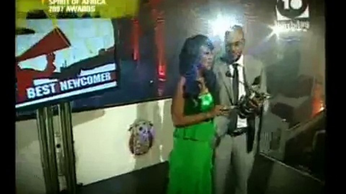 The Dogg winning Channel O Best Newcomer Award