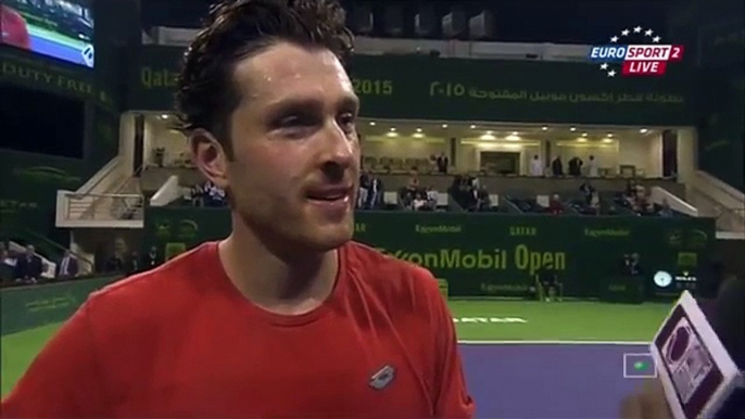 Michael Berrer vs Rafael Nadal Interview Qatar Open 2015