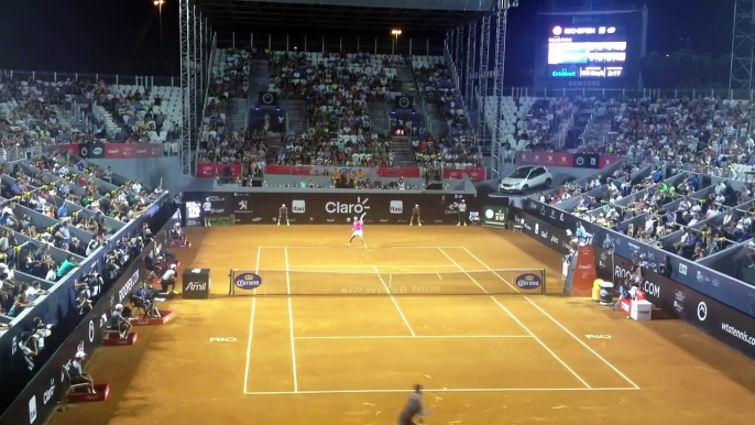 Amazing match point of Fognini against Nadal, 1-6, 6-2, 7-5 in Rio Open semifinals