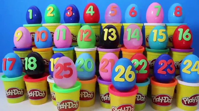 LEARN NUMBERS w  SURPRISE EGGS Peppa Pig Mickey Mouse Minnie Mpuse Masha and The Bear Surprise Toys