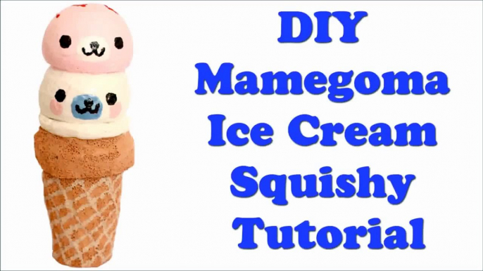 [Handmade]Homemade Mamegoma Ice Cream Squishy Tutorial