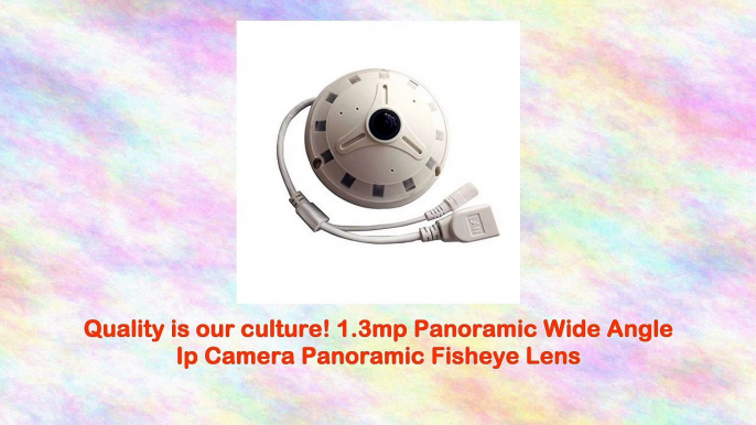 360 Degree Panoramic Fisheye Lens Camera 1.3mp Ip Network Wide