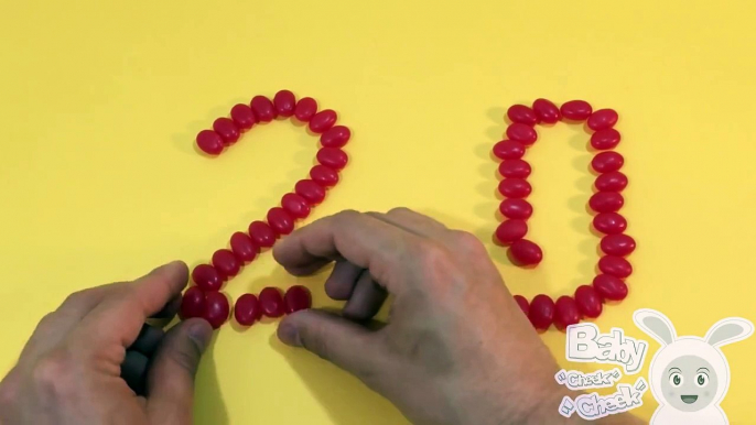 Learn To Count 1 to 40 with Candy Numbers! Learn with Eggs Candy!