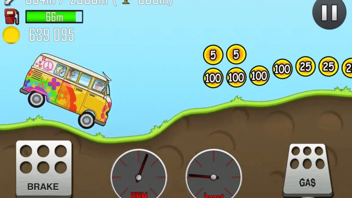 Hill Climb Racing Hippie Van Vehicle Test