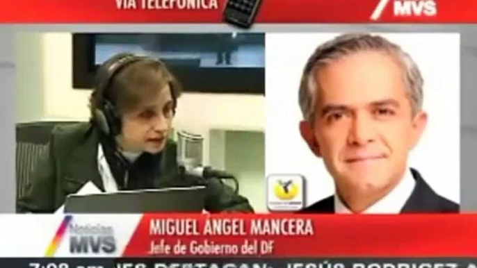 Miguel Ángel Mancera en entrevista telefónica con Carmen Aristegui