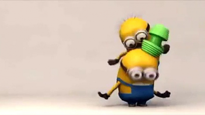 Minions Playing with Green Toy