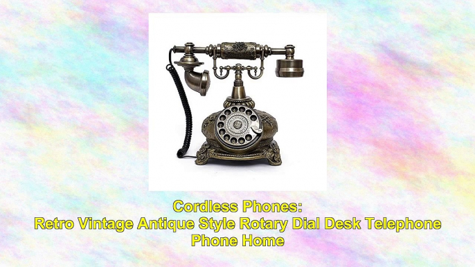 Retro Vintage Antique Style Rotary Dial Desk Telephone Phone Home