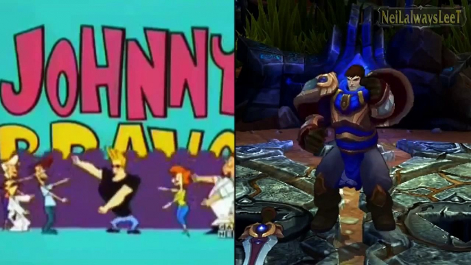 Garen   Johhny Bravo's The Monkey   League of Legends LoL Dance