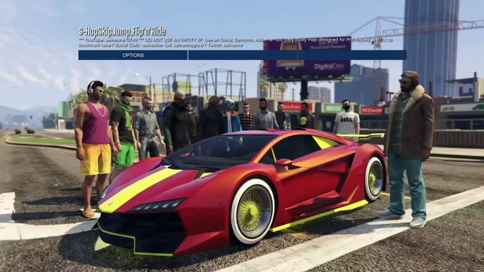 GTA 5 - PS4 Custom Race - HopSkipJump, Flip'n'Ride