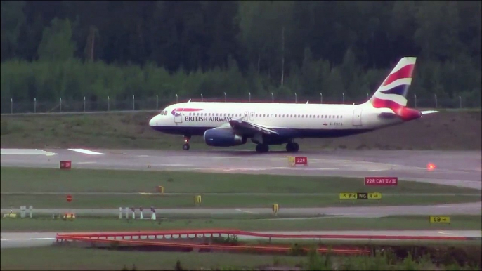 British Airways Airbus A320-200 Taxi & Takeoff | Helsinki Airport - EFHK