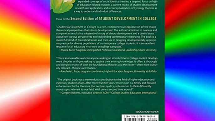 Student Development in College: Theory Research and Practice Free Download Book