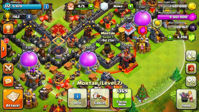 Clash Of Clans - EXTREME! $2600 IN GEMS! Gemming to MAX BASE "FUNNY MOMENTS + MAX LVL DEFENSES"