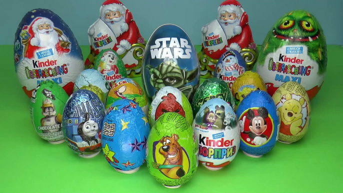 20 Surprise eggs  Kinder Maxi Маша и Медведь Kinder Surprise Mickey Mouse Surprise egg