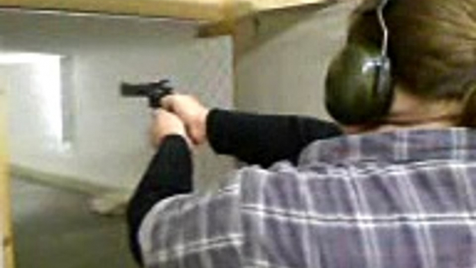 Shooting 357 magnum shooting range