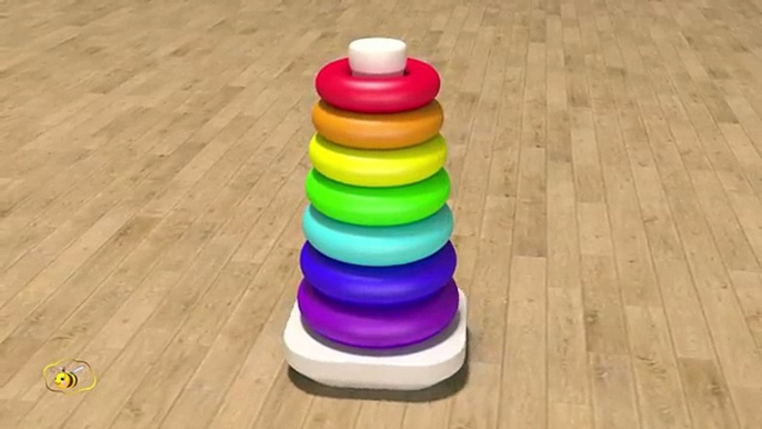 Apprendre les couleurs et chiffres en français. Jouets pour bébé _ pyramide. Learn French.