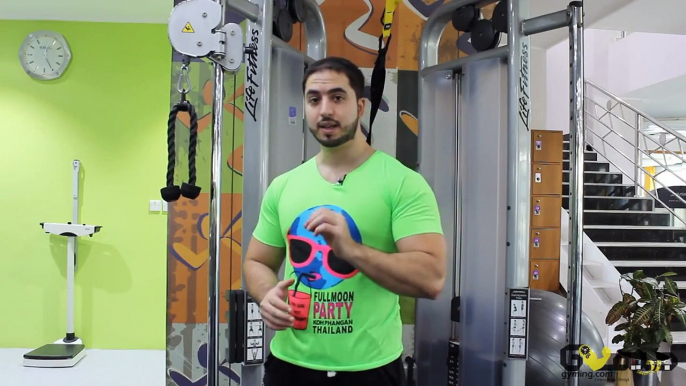 شرح تمرين triceps pushdown ترايسبس/ gyming.com