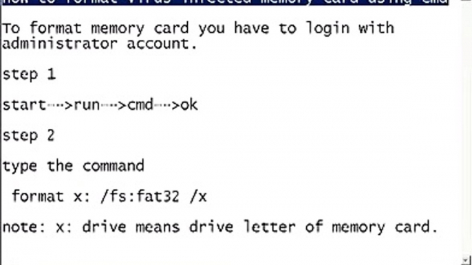 how to format virus infected memory card - write protected