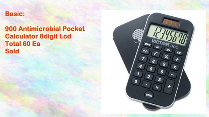 900 Antimicrobial Pocket Calculator 8digit Lcd Total 60 Ea Sold