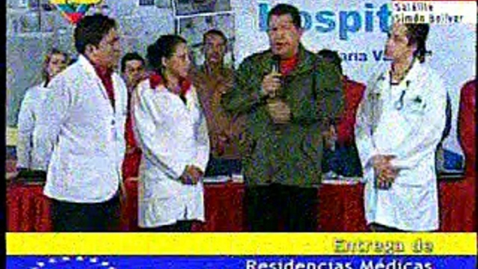 Presidente Hugo Chavez en Inauguracion de obras en el Marco de la Mision Barrio Adentro III entrega de Residencia Medicas. Hospital Dr. Jose Maria Vargas La Guaira 3
