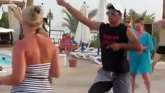 Fat guy can dance  Vacation Step Aerobics Workout