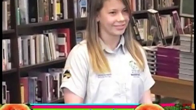BINDI IRWIN gives parenting advice at bookstore appearance