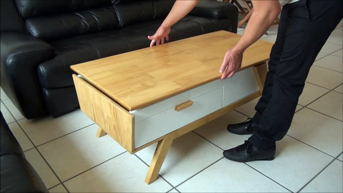 Table basse scandinave plateau relevable │Lift-top coffee table scandinavian design