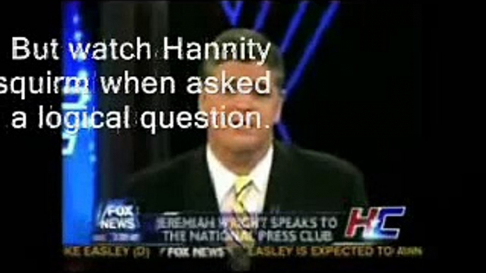 Sean Hannity Squirms