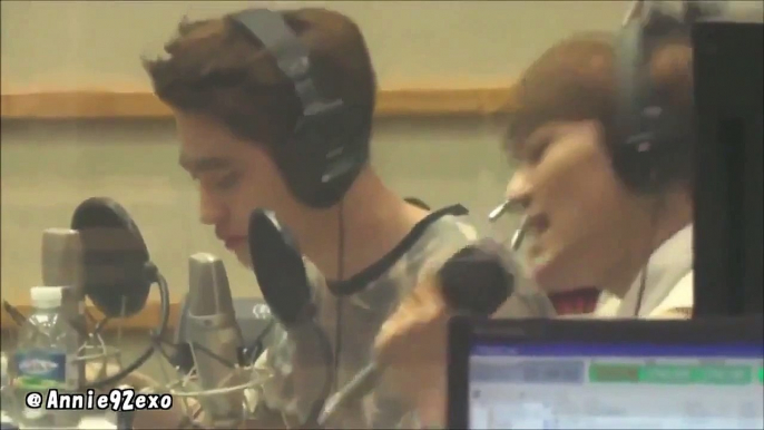 EXO DO Chanyeol Chen Ryeowook Sunday Morning @ Sukira Kiss The Radio KTR Fancam