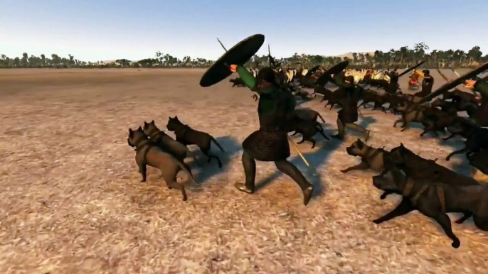 Total War  Attila   3,500 Dogs Besiege 200 Elephants | elephants and dogs | elephants and dogs