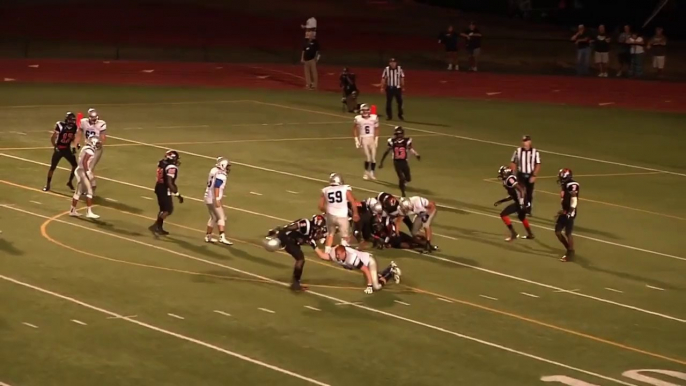 Football player smashes opponent's head with his helmet during High School Game!