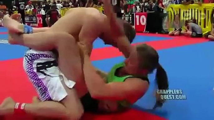 female wrestler defeated male colleagues