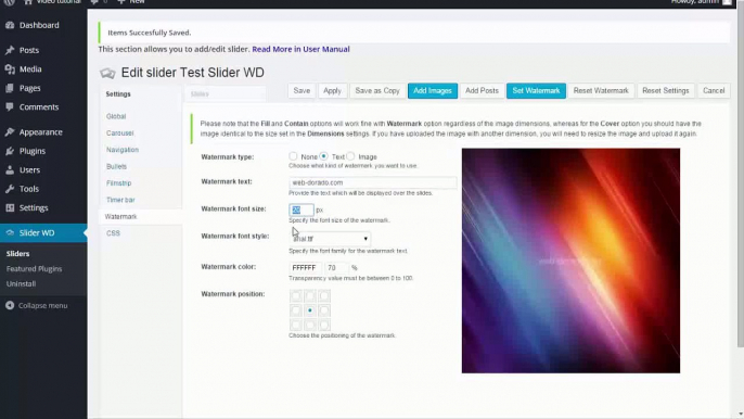 Installing WordPress Plugin - Slider WD